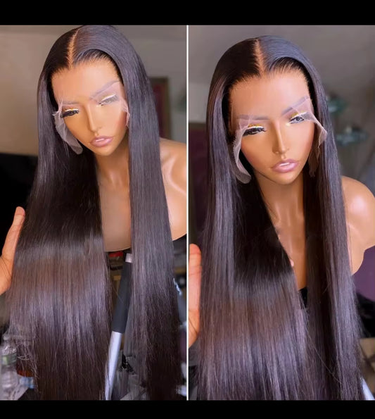 straight human lace 13x6
